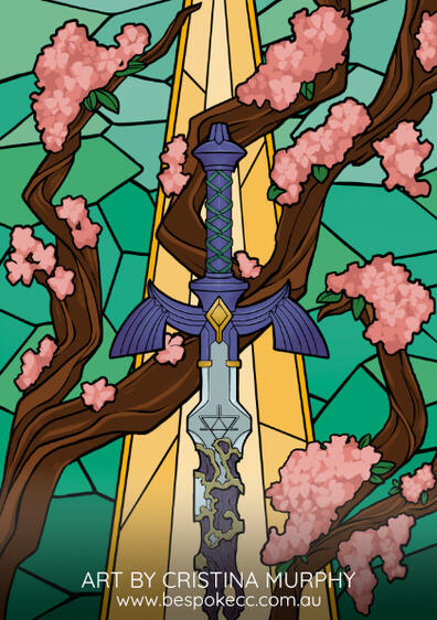 TotK Master Sword Stained Glass